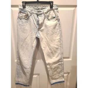 Rag and Bone Women's 27 Rosa 10" Rise Boyfriend Jeans Desert White